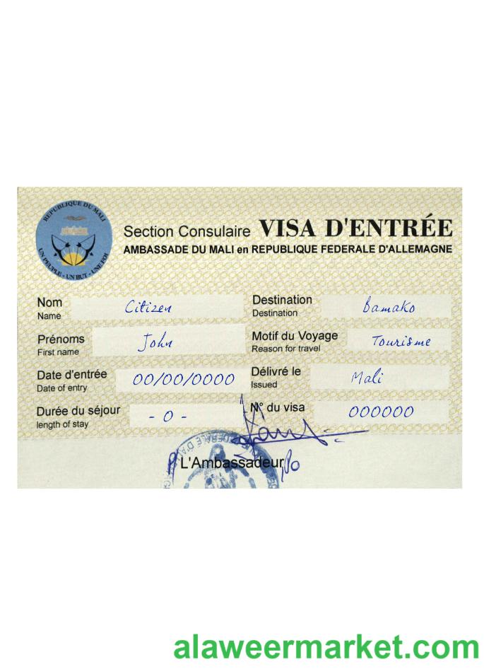 Mali Republic travel visa